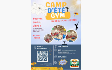 Inscriptions CAMP ÉTÉ GYM 2026 - OUVERTES !!